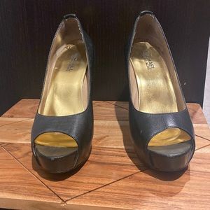 Michael Kors Leather Peep Toe